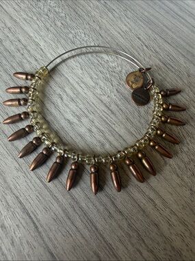 Alex and Ani Copper-Tone Spike Beaded Bracelet